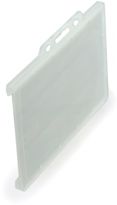 Suport ecuson extra rigid Office box, 9 x 5.5 cm cu snur 90 cm, negru